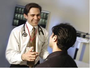 man consulting a doctor