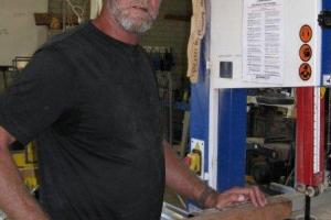Tony on the bandsaw